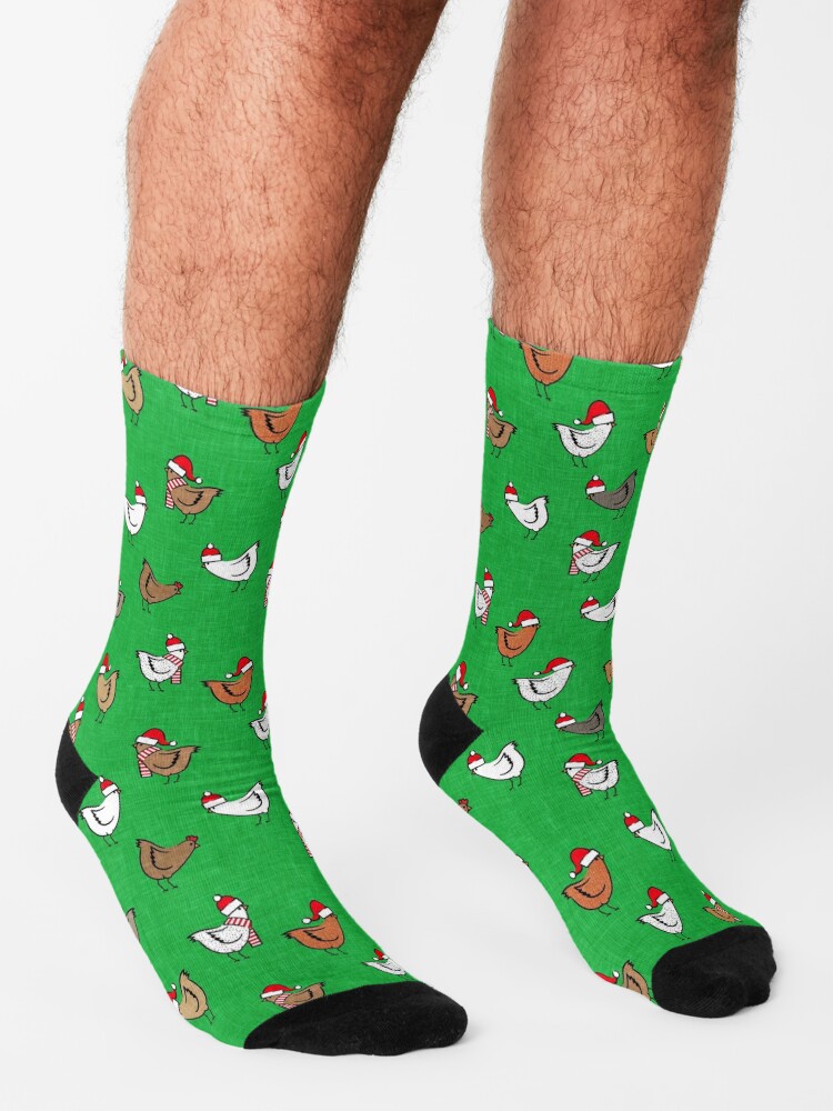 Alternate view of Christmas Chickens Socks