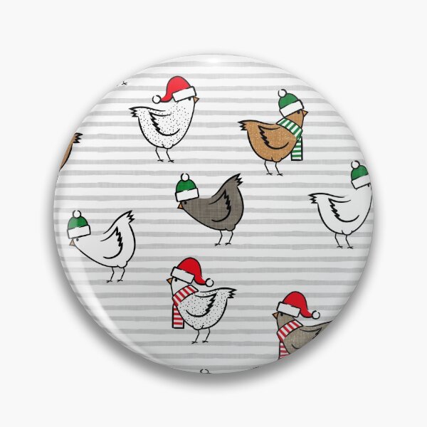 Item preview, Christmas Chickens (stripes) designed and sold by littlearrow.