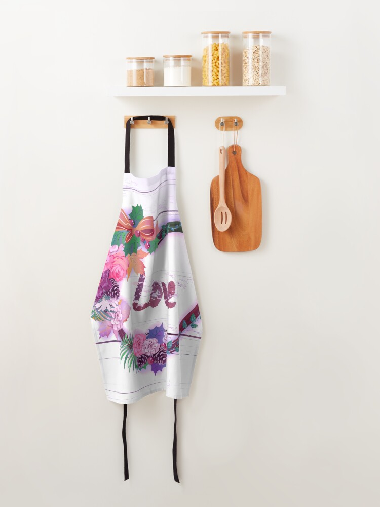 Alternate view of Shabby Chic Hearts on Distressed Wood Apron