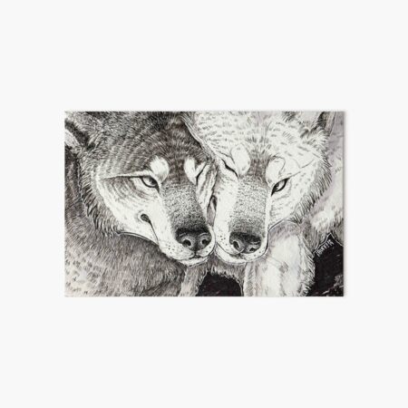 wolf nuzzle Art Board Print