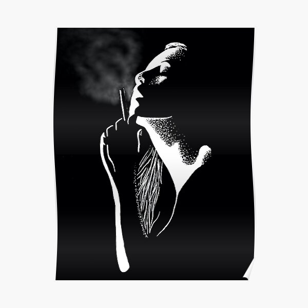 "Silhouette Girl Smoking" Poster by riapar Redbubble