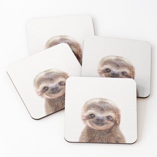 Item preview, Baby Sloth, Baby Animals Art Print by Synplus designed and sold by synplus.