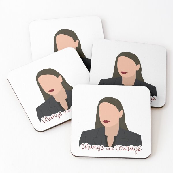 Item preview, "Change Takes Courage" - AOC Sticker designed and sold by gsnavelydesigns.