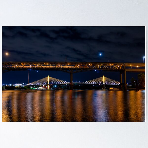 Item preview, Portland, Oregon Bridge Reflection at Night designed and sold by SafariByMarisa.