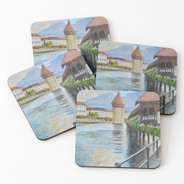 Item preview, The Chapel Bridge in Lucerne, Switzerland designed and sold by Dai Wynn Fine Art.