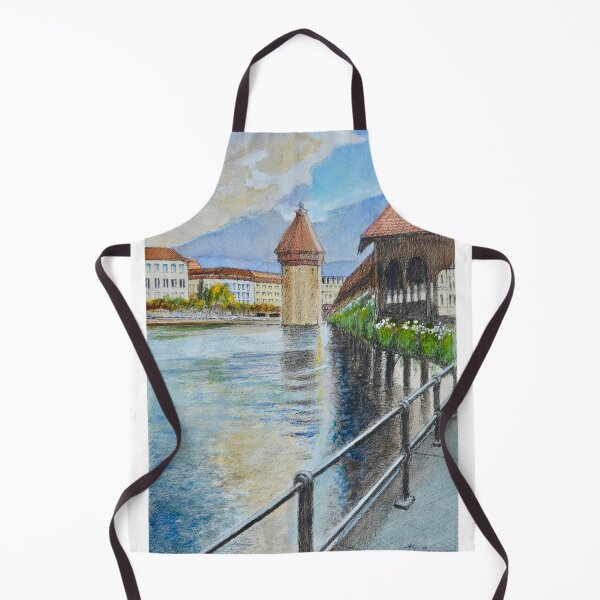 Item preview, The Chapel Bridge in Lucerne, Switzerland designed and sold by Dai Wynn Fine Art.