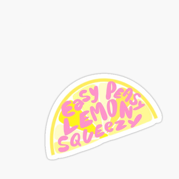 Item preview, Easy Peasy Lemon Squeezy Sticker Fruit Summer Cute Trendy designed and sold by Avocado Applesauce.