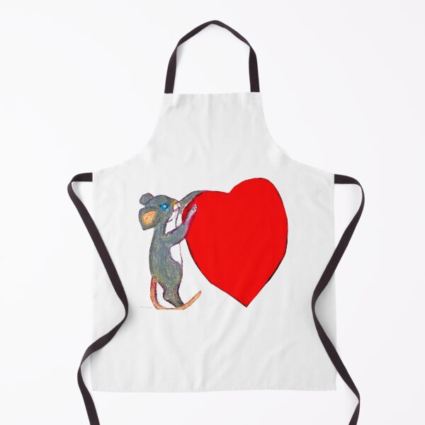 LITTLE VALENTINE MOUSE WITH A BIG HEART Apron