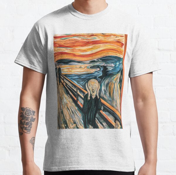 The Scream, Norwegian Expressionist Painting By Artist Edvard Munch In 1893, Expressionist Art, Inspired Recreation  Classic T-Shirt