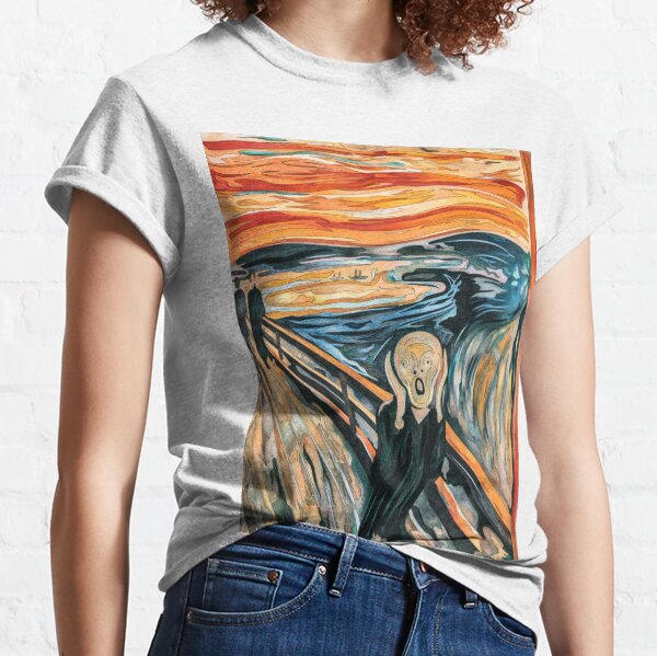 The Scream, Norwegian Expressionist Painting By Artist Edvard Munch In 1893, Expressionist Art, Inspired Recreation Classic T-Shirt