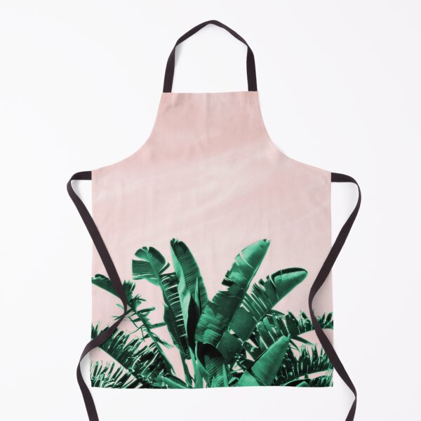 Item preview, Turquoise Banana Leaves, pink sky designed and sold by Anna Lemos.