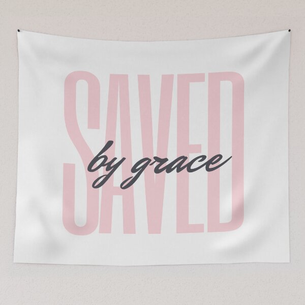 Item preview, Saved by Grace (light pink) designed and sold by LiveAndGlow.