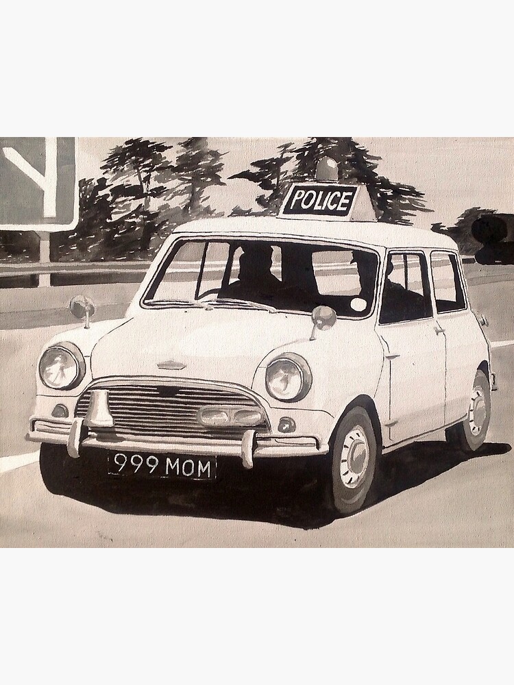 Mini Cooper S Police Car Grusskarte