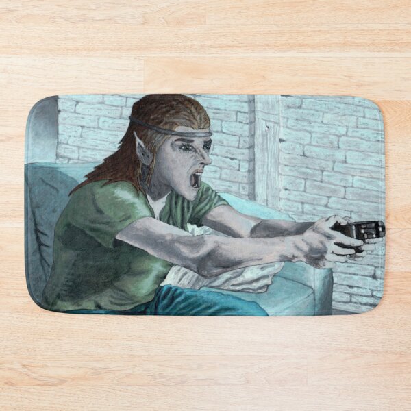 Item preview, Elf Video Game Player designed and sold by HelmsArt.