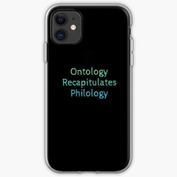 Ontology recapitulates philology iPhone Soft Case