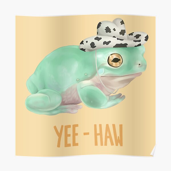 Cowboy Frog Poster