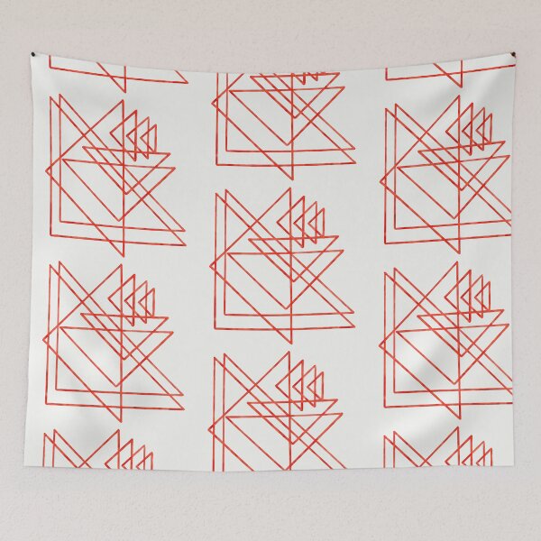 Item preview, Red Geometric Triangles designed and sold by OyeMoye.