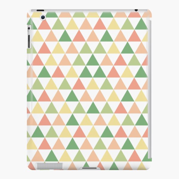 Geometric Triangle All-Over Pattern in Yellow Rosy Pink Green iPad Snap Case