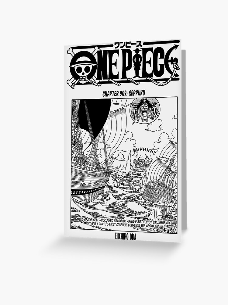 One Piece Manga Cover 909 Greeting Card For Sale By Schwarzkerpf Redbubble