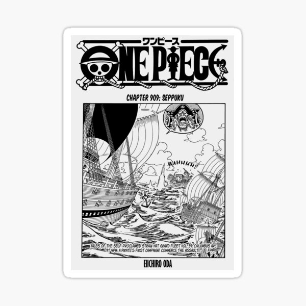 One Piece Manga Cover 909 Sticker By Schwarzkerpf Redbubble