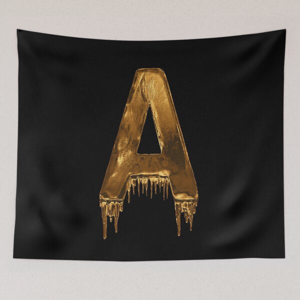 Item preview, Copy of Gold Drip On Black Alphabet Letter A designed and sold by MPowerTeez.