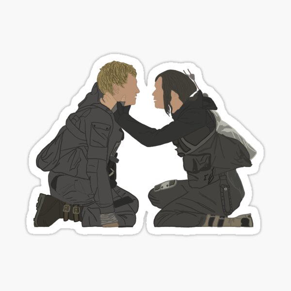 Katniss y Peeta Pegatina