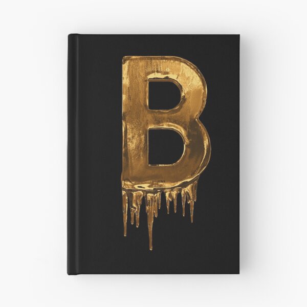 Item preview, Gold Drip On Black Alphabet Letter b designed and sold by MPowerTeez.