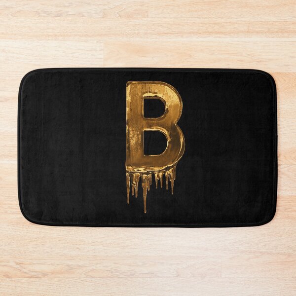 Item preview, Gold Drip On Black Alphabet Letter b designed and sold by MPowerTeez.