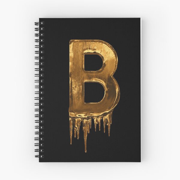 Item preview, Gold Drip On Black Alphabet Letter b designed and sold by MPowerTeez.