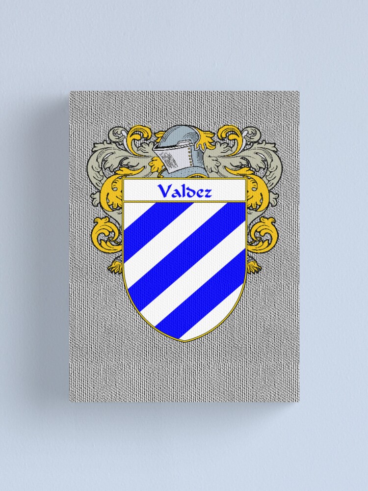 valdez-coat-of-arms-family-crest-canvas-print-for-sale-by