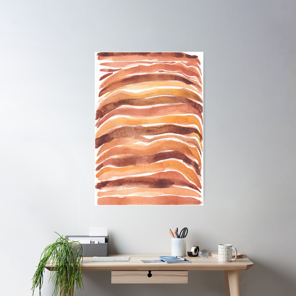 Tiger animal print_hand painted watercolour Poster