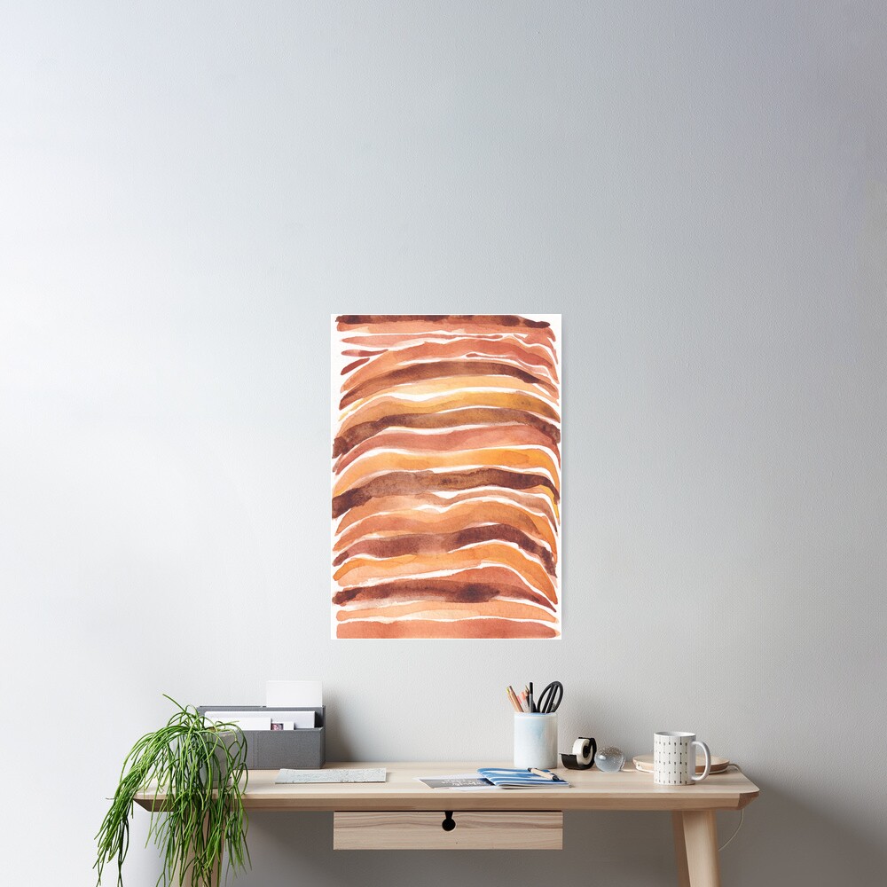 Tiger animal print_hand painted watercolour Poster