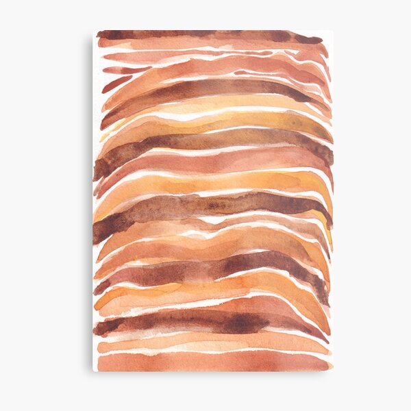 Tiger animal print_hand painted watercolour Metal Print