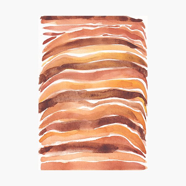Tiger animal print_hand painted watercolour Photographic Print