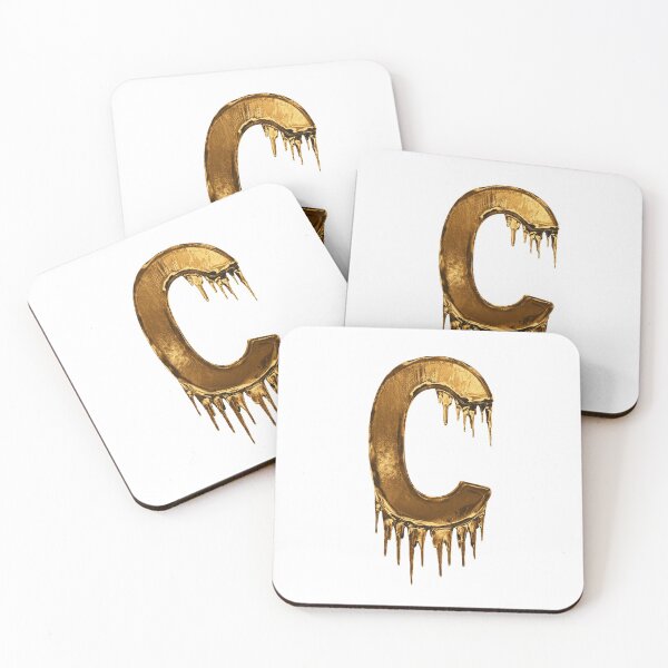 Item preview, Gold Drip Alphabet Letter C designed and sold by MPowerTeez.
