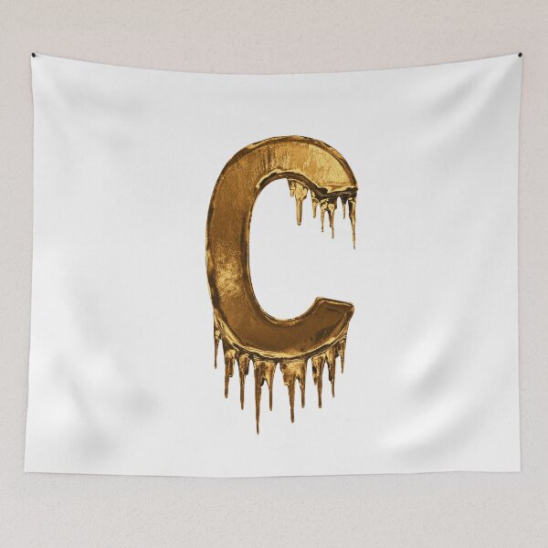Item preview, Gold Drip Alphabet Letter C designed and sold by MPowerTeez.