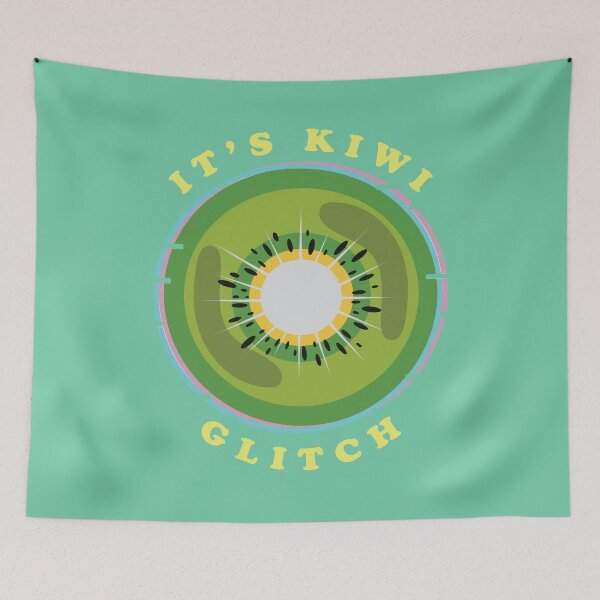 Item preview, IT'S KIWI GLITCH - Cute Tropical Kiwi Fruit Design Glitching Effect designed and sold by NamColors.