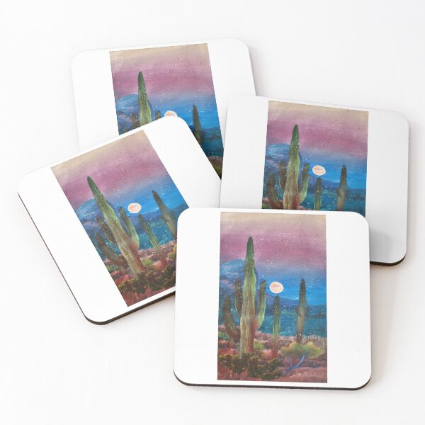 Item preview, Desert landscape painting cactuses  designed and sold by missmarilee.