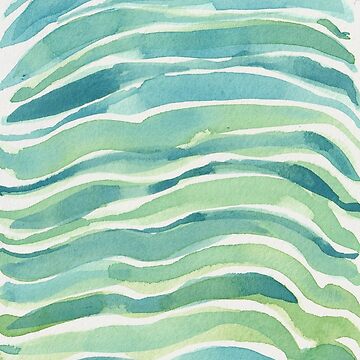 Artwork thumbnail, Blue Ocean Waves by ebozzastudio