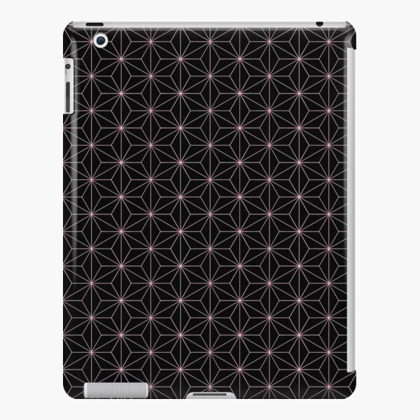 Traditional Japanese Asanoha Kimono pattern, Black And Pink Geometric Pattern, Japanese Haori Pattern iPad Snap Case