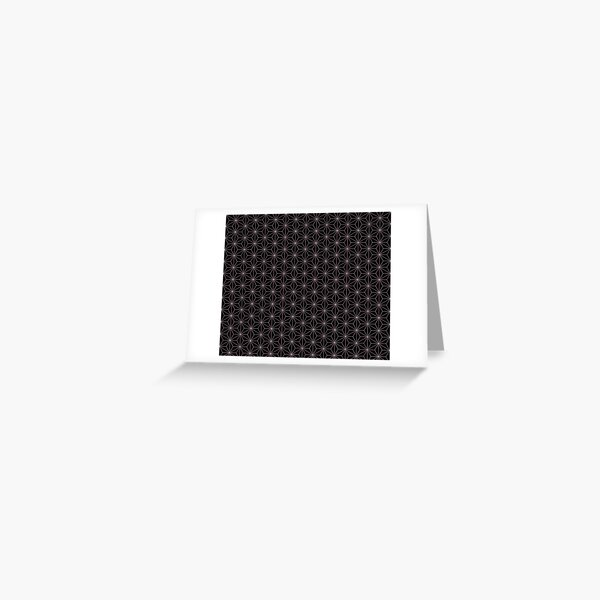 Traditional Japanese Asanoha Kimono pattern, Black And Pink Geometric Pattern, Japanese Haori Pattern Greeting Card