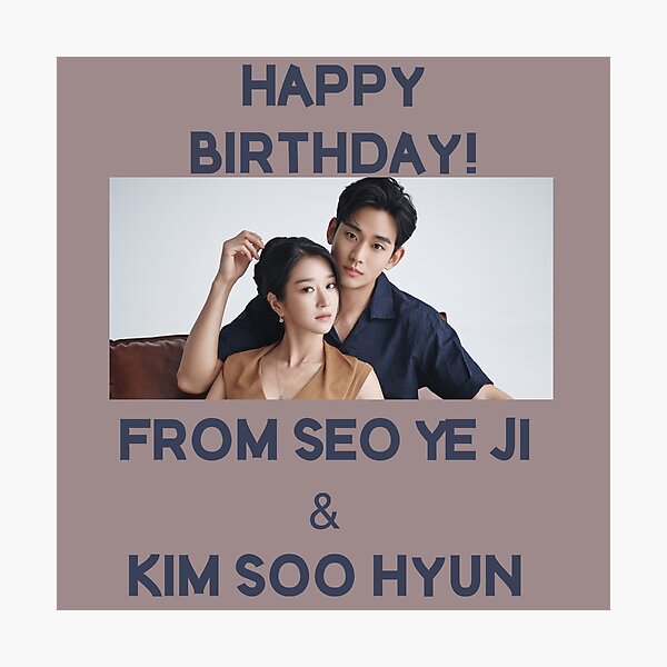 Item preview, Happy Birthday From Seo Ye Ji + Kim Soo Hyun  designed and sold by kpopkdramamerch.