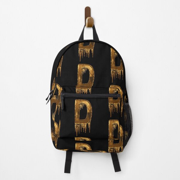 Item preview, Gold Drip On Black Alphabet Letter D designed and sold by MPowerTeez.