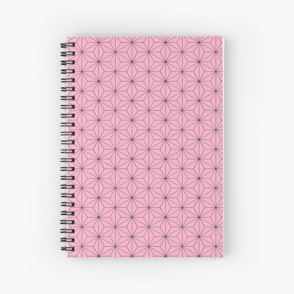 Nezuko's Kimono Pattern: Traditional Japanese Pink Asanoha Pattern, Demon Slayer Spiral Notebook