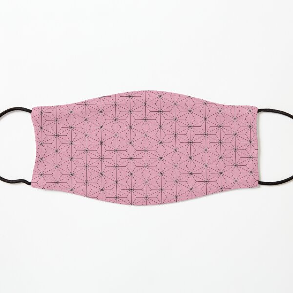 Nezuko's Kimono Pattern: Traditional Japanese Pink Asanoha Pattern, Demon Slayer Kids Mask