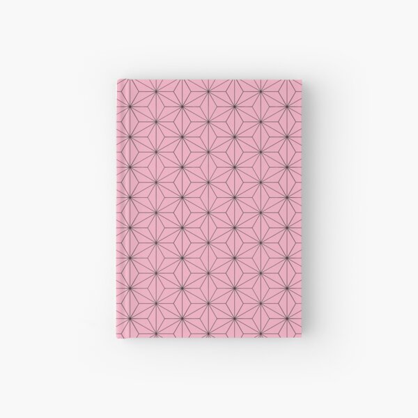 Nezuko's Kimono Pattern: Traditional Japanese Pink Asanoha Pattern, Demon Slayer Hardcover Journal
