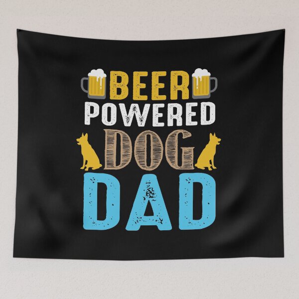 Item preview, beer powered dog dad designed and sold by JaMatt1983.
