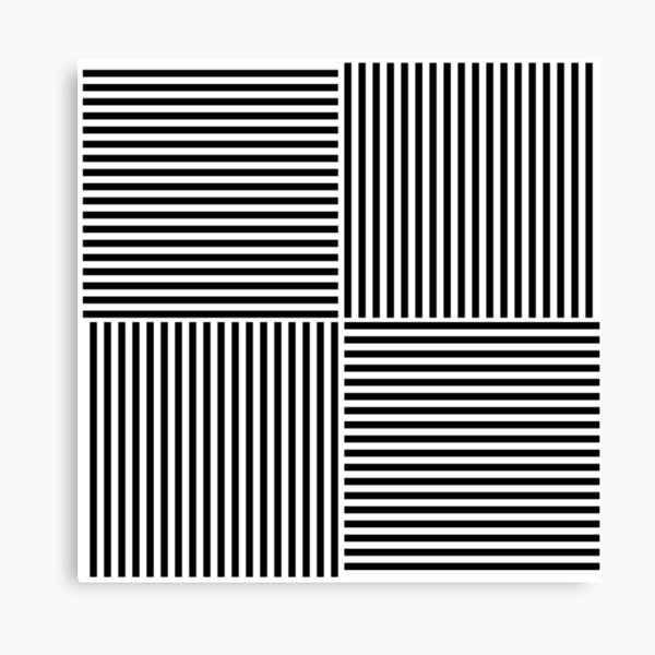 Optical Illusion Art, Horizontal and Vertical Lines ILLusion Canvas Print