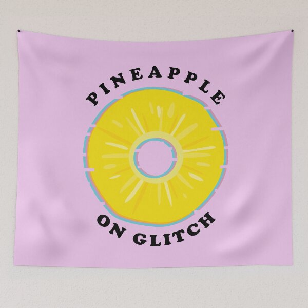 Item preview, PINEAPPLE ON GLITCH - Cute Tropical Pineapple Fruit Design Glitching Effect for summer designed and sold by NamColors.