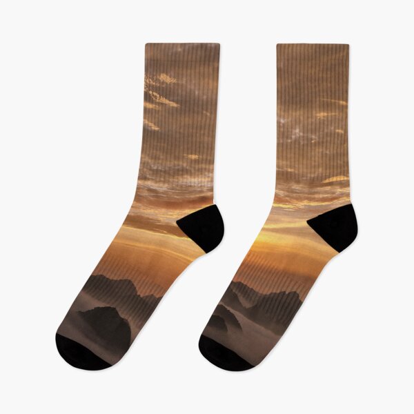 Item preview, Sunset High Mountain Clouds Orange designed and sold by TeriyakiSauce.